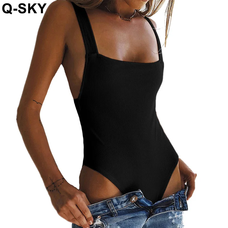 Buy Backless Sexy Tank Bodysuit Summer Black