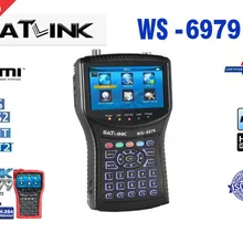 Satlink WS-6979 спутниковый искатель DVB-S2& DVB-T2 MPEG4 комбо+ спектр спутниковый измеритель искатель ws-6950 спутниковый искатель ws6979 метр