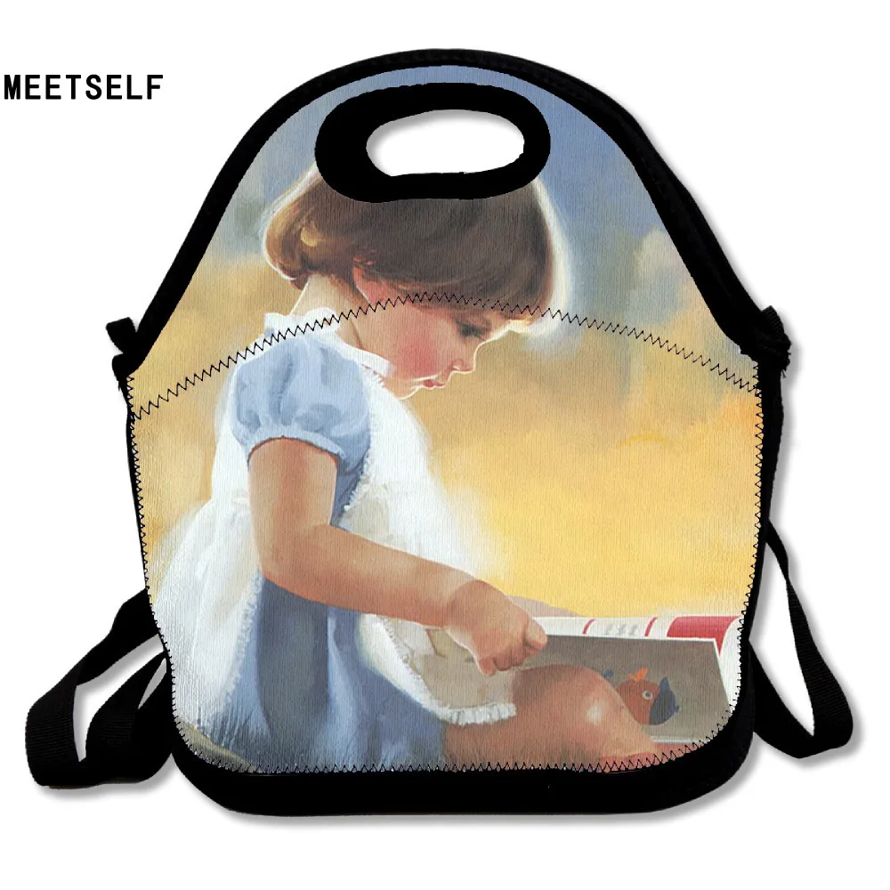 MEETSELF 3D Print Kid Lunch Bags Insulated Waterproof Food Girl Packages Womens Kids Boys Handbags boys-lunch-bag