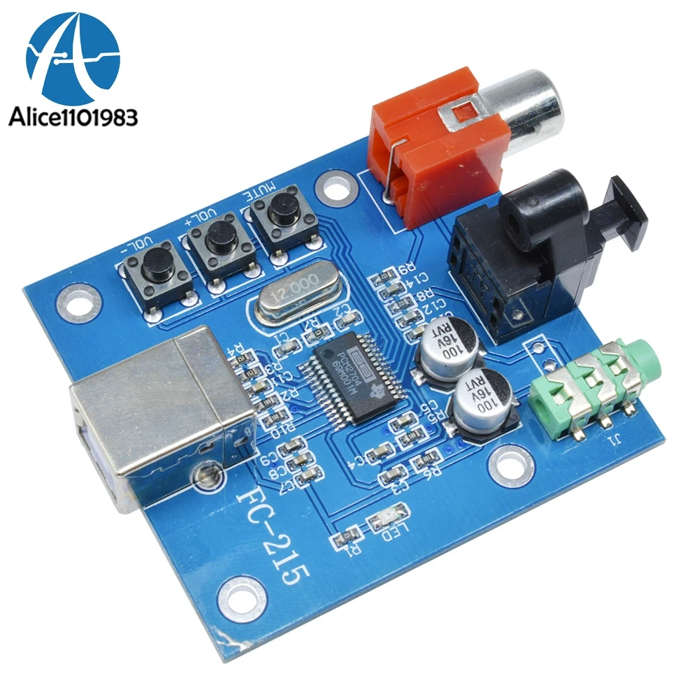 5 в PCM2704 USB DAC to S/PDIF звуковая карта декодер плата модуль Выход F/PC 2-канальный