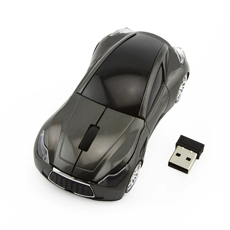 top wireless mouse New USB Wireless Mouse Black Sports Car Design Computer Mouse Mini Ergonomic Gaming Mice LED Flashing Light PC Mause For Laptop pink mouse gaming Mice
