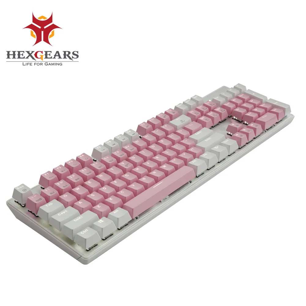 HEXGEARS GK715 Kailh коробка переключатель игровая клавиатура Водонепроницаемый Розовый 104 клавишная клавиатура переключатель горячей замены Механическая игровая клавиатура