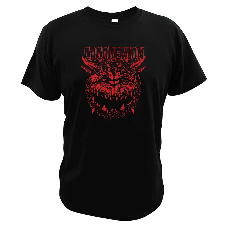 Doom футболка Cacodemon хлопок hispeer ЕС размер высокое качество комфорта Camisetas игра фильм футболка