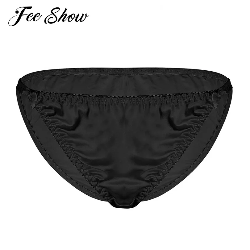 Womens Soft Smooth Silk Bikini Briefs Sexy High Cut Panties Lingerie