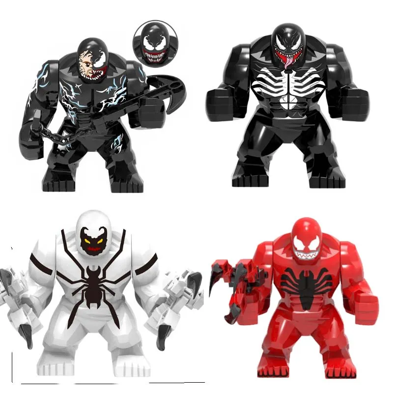 Single Sale Venom Carnage Spider Man Venom Legoingly Figure Marvel Super Hero Building Blocks Set Model Toys