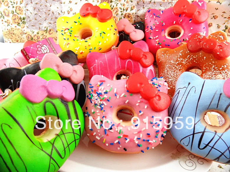 Aliexpress.com : Buy 10 cm jumbo hello kitty donut squishy Cell Phone strap Charm squishies buns ...