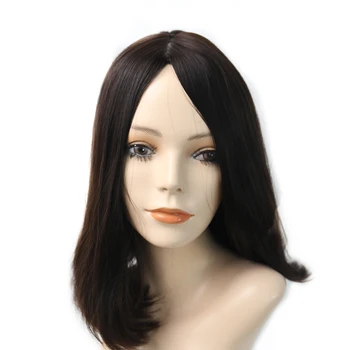 

Kosher Wigs Silk Base Jewish Wigs For Women Double Drawn European Human Hair Wigs 150 Density Color #4 You May Remy Full Ends