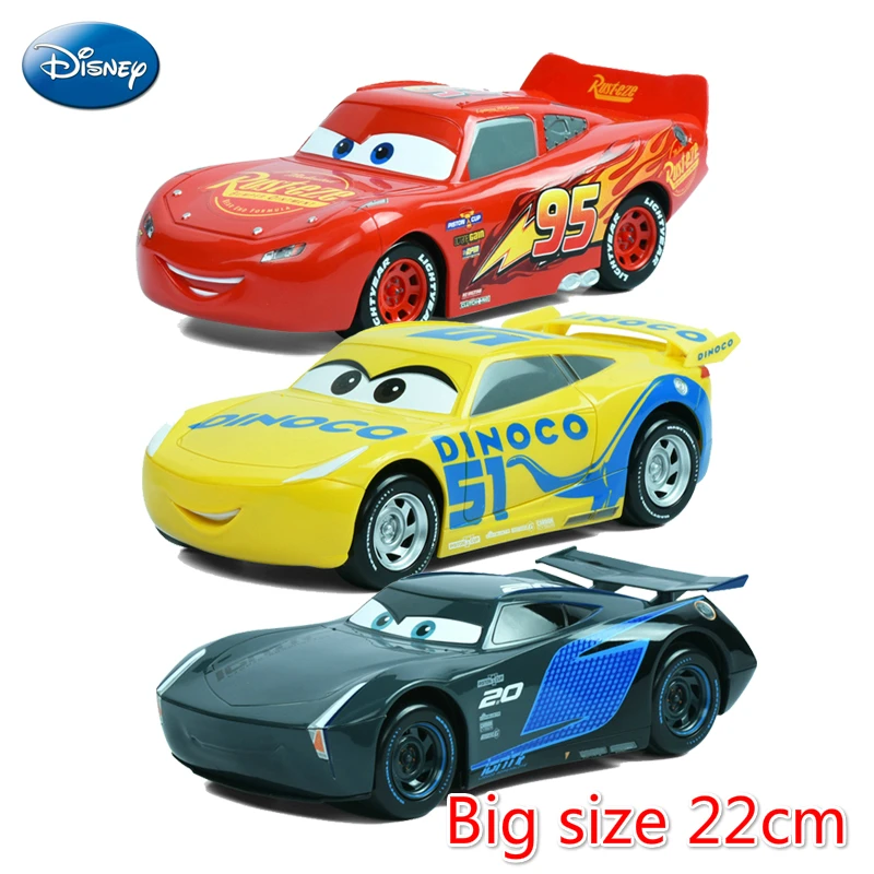

Big Size 22cm Original Disney Pixar Car Toys Lightning McQueen Mater Jackson Storm Metal Alloy Model Toy Mc Queen Car Kids Gift