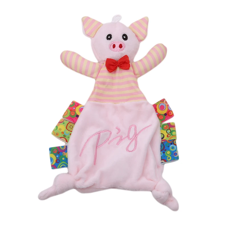 Успокаивающее полотенце для новорожденных, детские игрушки, животные, подарок для малышей, мягкое успокаивающее полотенце, развивающие плюшевые игрушки - Цвет: pig