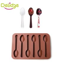 Delidge 1 шт. 6 отверстий ложка для придания формы шоколаду силиконовые формы DIY формы украшения торта желе льда Форма для выпечки ложка формы для торта