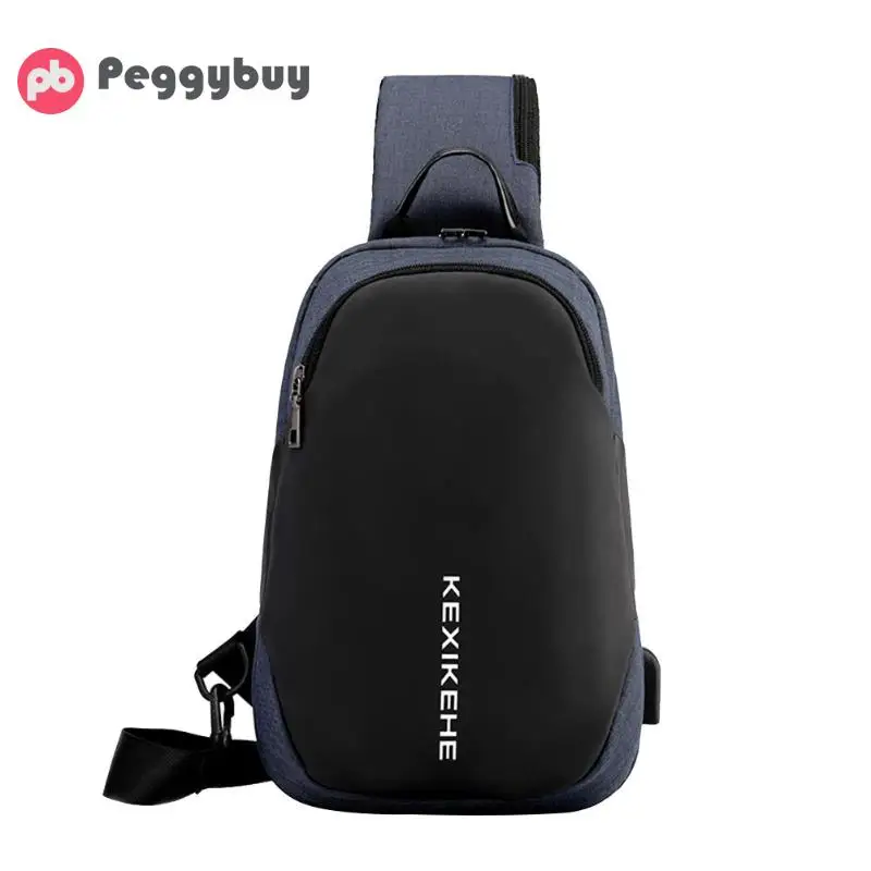 

New Multi-functional Anti-thief Crossbody Bag Waterproof Men Sling Chest Bag Large Capacity USB Port Waist Packs Shoulder Bag