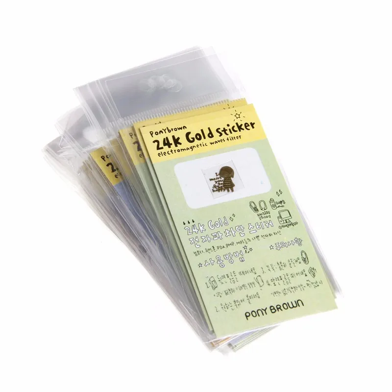 

High Quality 50PCS Korea Cartoon Anti-radiation Gold-plated Mobile Cell Phone Camera Stickers