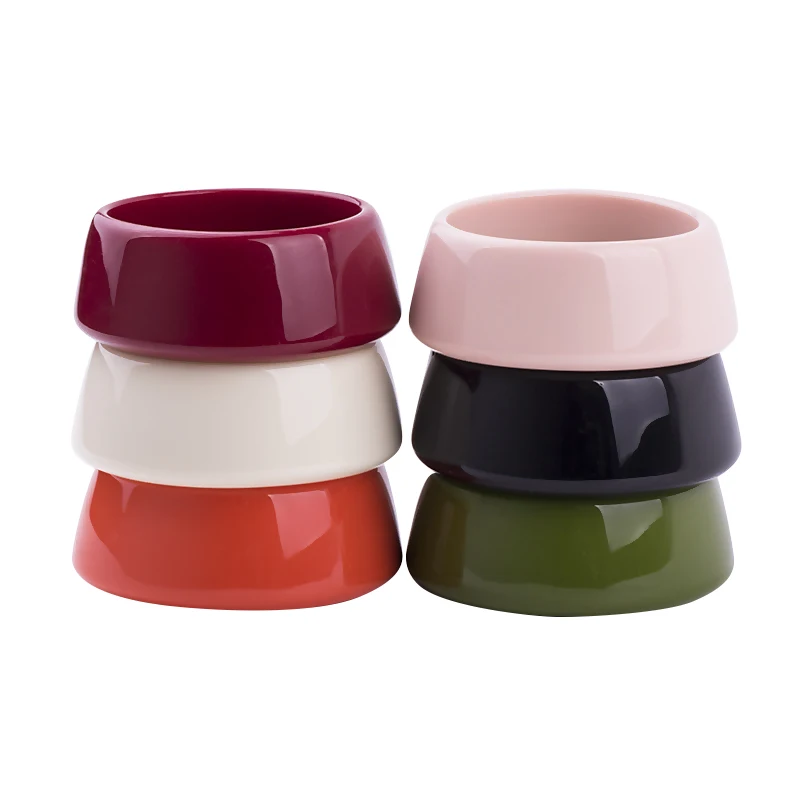 Classic Acrylic Cuff Fashion Bracelets Bangles for Women Trendy 2018 New Resin Wide Geometric Simple Charm Bracelets Jewelry (1)