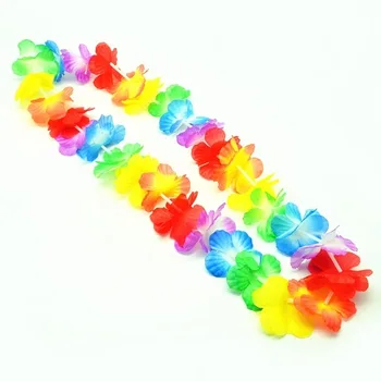 

300pcs/lot Fast Shipping Colorful Hawaiian leis Garland Necklace Fancy Dress Party Hawaii Beach Fun Party Supplies