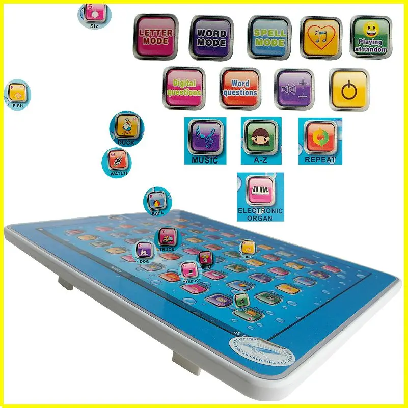English 9.5" Blue color Kids Learning Computer iPad