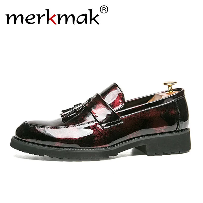 

Merkmak Men Formal Leather Shoes Men Social Business Dress Office Oxfords Footwear Comfortable Breathable Male Shoes Men's Flats