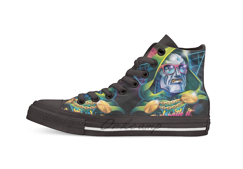 

Deal With It Unisex High Top Canvas flat Casual Custom shoes Drop Shipping