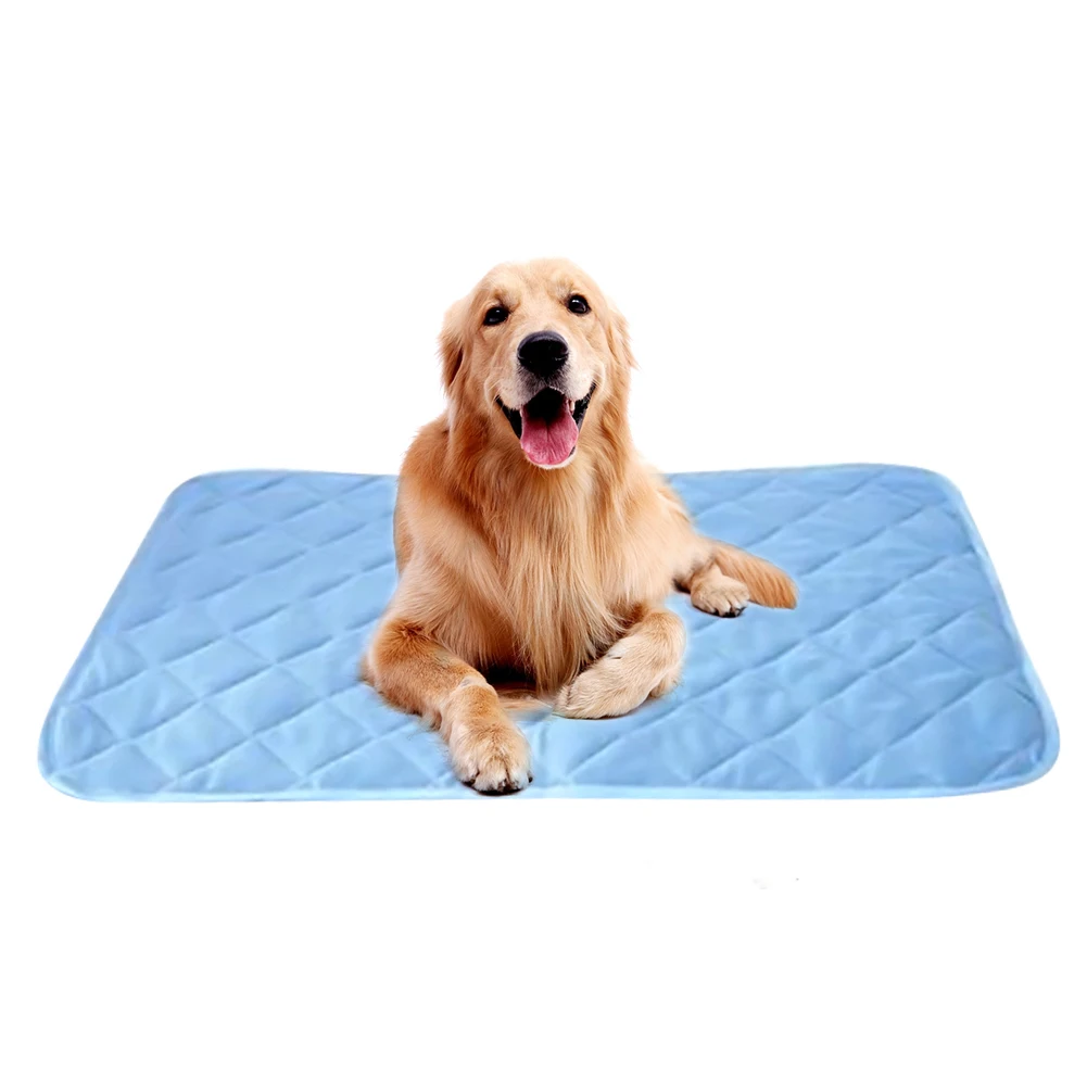 

2018 Latest Solid Color Cooling Viscose Fiber Pet Cooling Pad Mat Pet Summer Cooling Mat Sand M Dropshipping