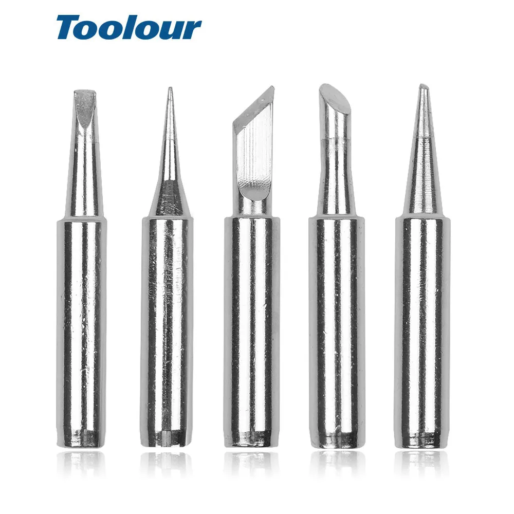 

Toolour 10pcs/5pcs/lot 900M Series Lead Free Soldering Iron Head Tip Replacement Soldering Bit Welding Tool For DIY Rework