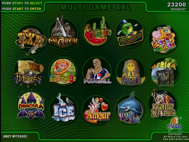 

Multigame XXL 15 in 1 40-96% gameboard for casino machine