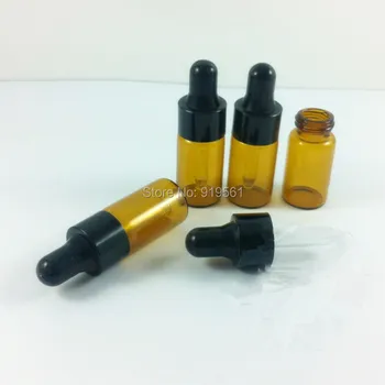 

3ml Small oil Bottle,Brown Glass Dropper Black Ring With Black Latex Head Essential oil Bottle,Glass Bottles,Sample bottles