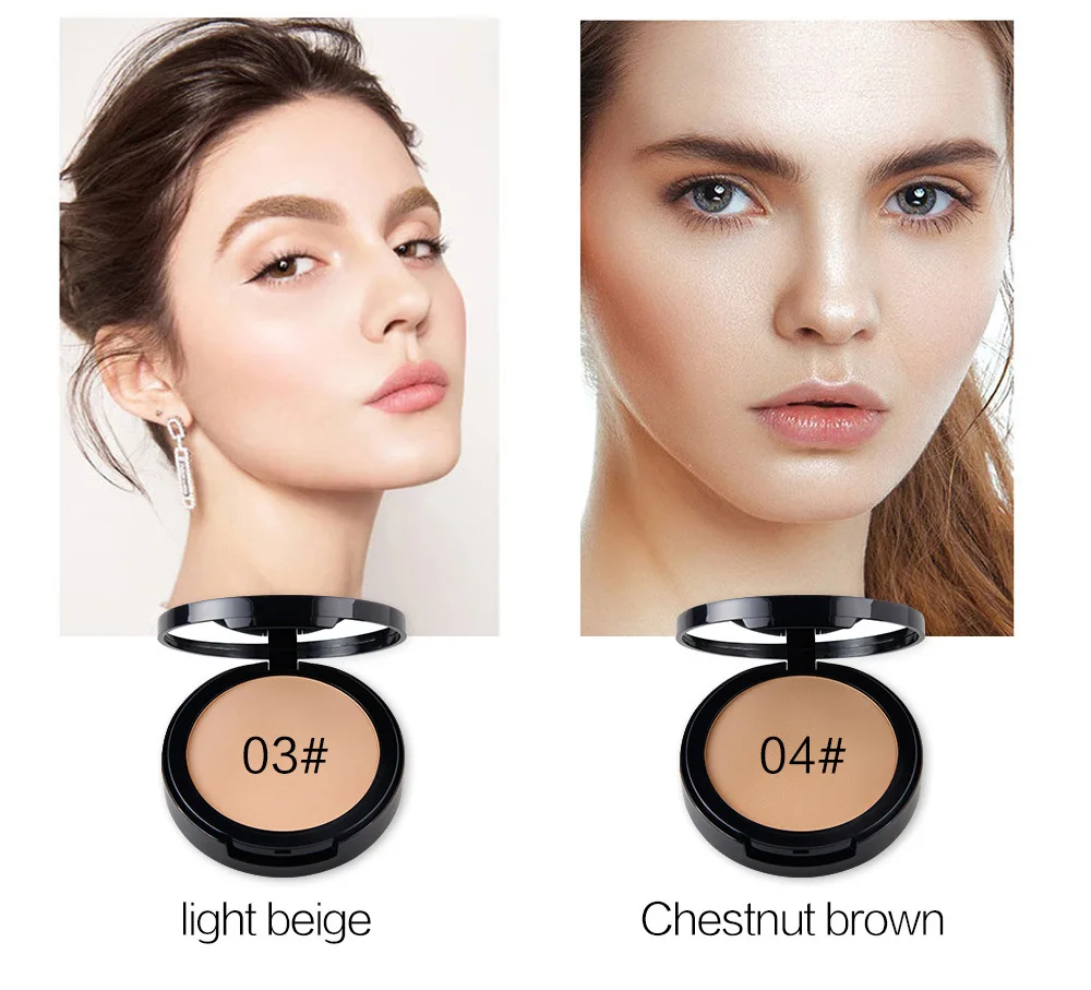 NICEFACE Make Up Face Powder Oil Control Natural Dry Wet Pressed Puff Long Lasting Makeup Concealer Palette | Красота и здоровье