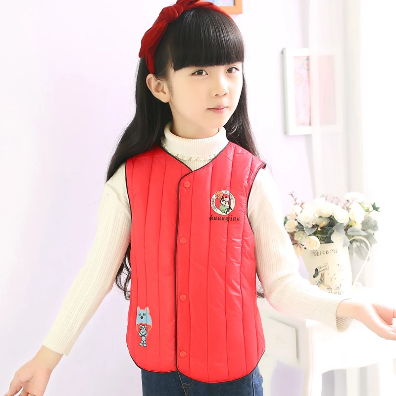 Children Frivolous cotton down vest male female child thermal children
