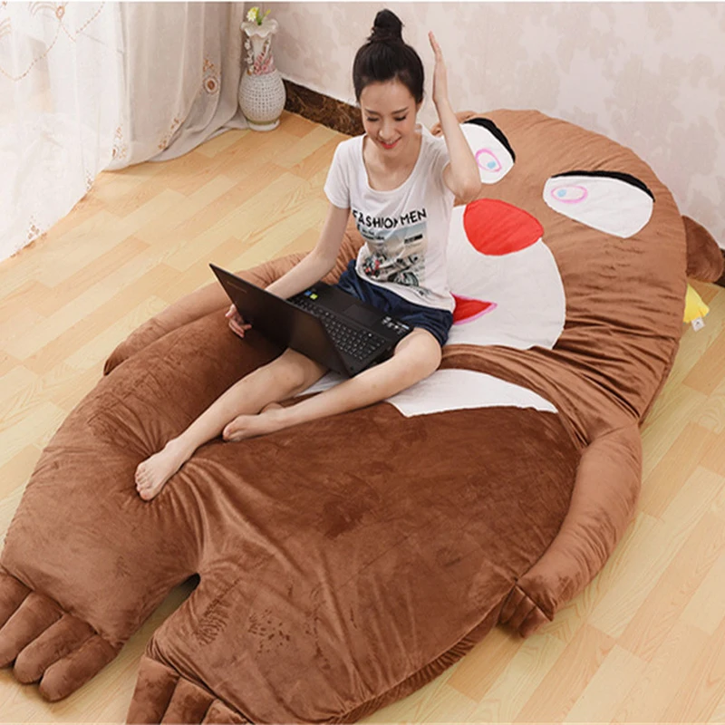 Fancytrader Huge Plush Bear Beanbag Soft Stuffed Double Bed Tatami Mattress Sofa with Cotton 230cm X