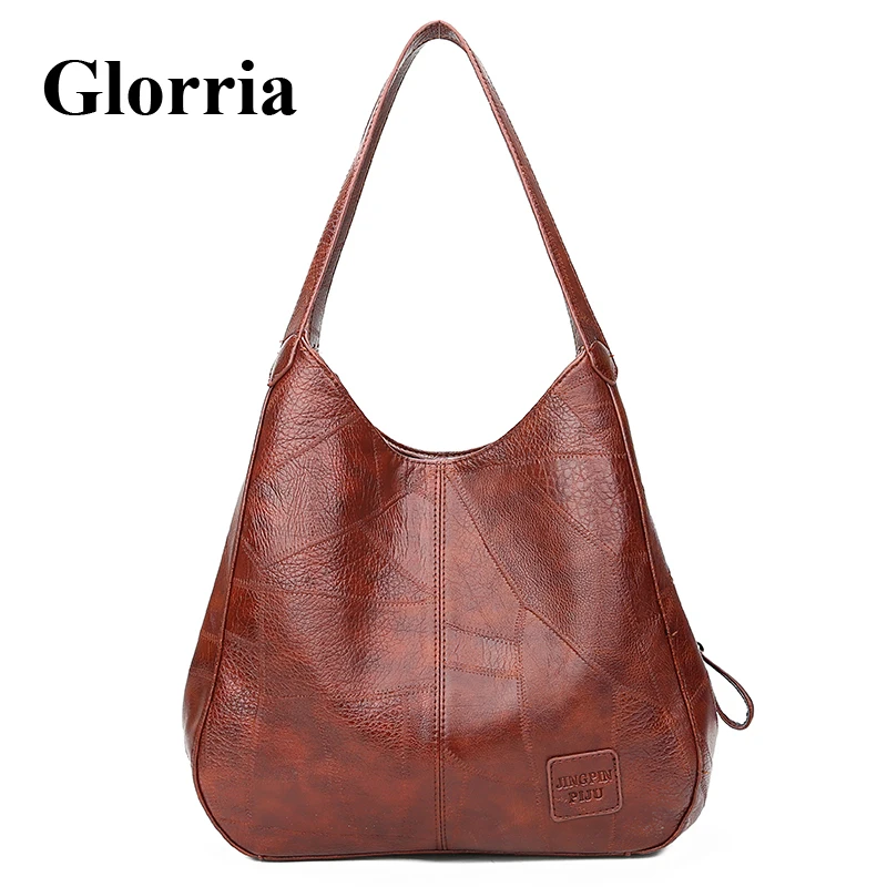 

Glorria 2019 Hobos Bag Women Patchwork Shoulder Handbags Women Large Crossbody Tote Bag Retro Leather Bags for women Sac A Main