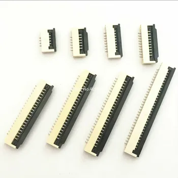 

10pcs FPC FFC Flat Cable Connector 1mm Pitch Under Clamshell Socket 4P 6P 8P 10P 12P 14P 16P 20P 22P 24P 30P