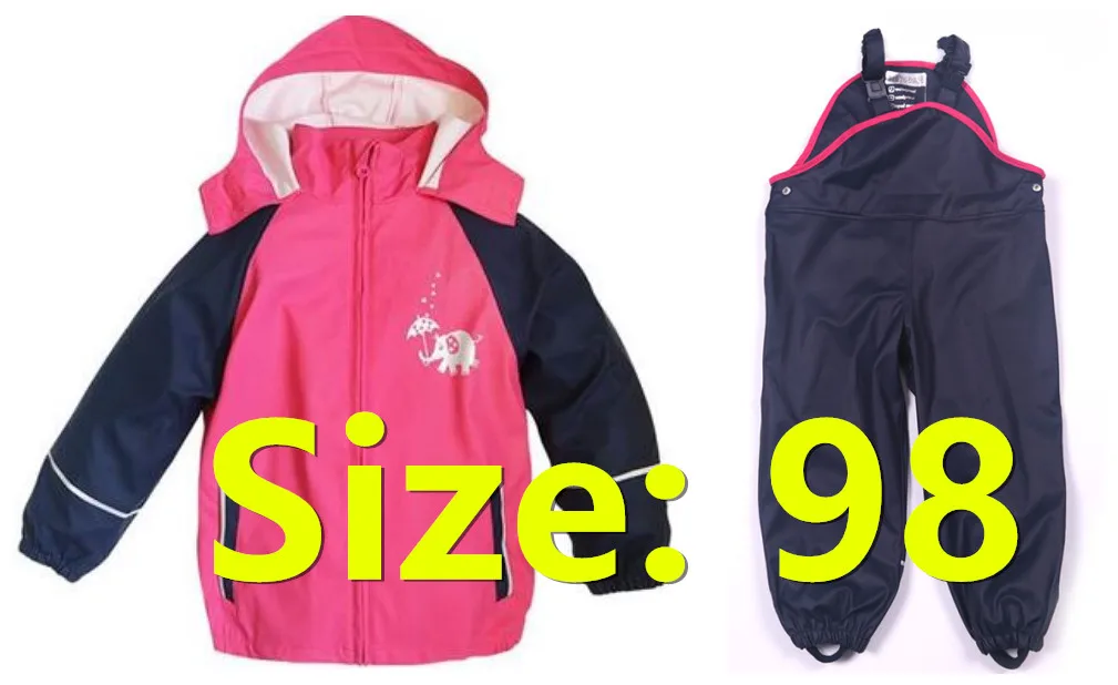 Г. Ограниченное предложение, Новая ветровка для мальчиков и девочек водонепроницаемый дождевик костюм русская детская весенне-осенняя куртка плащ, одежда и штаны - Цвет: 98