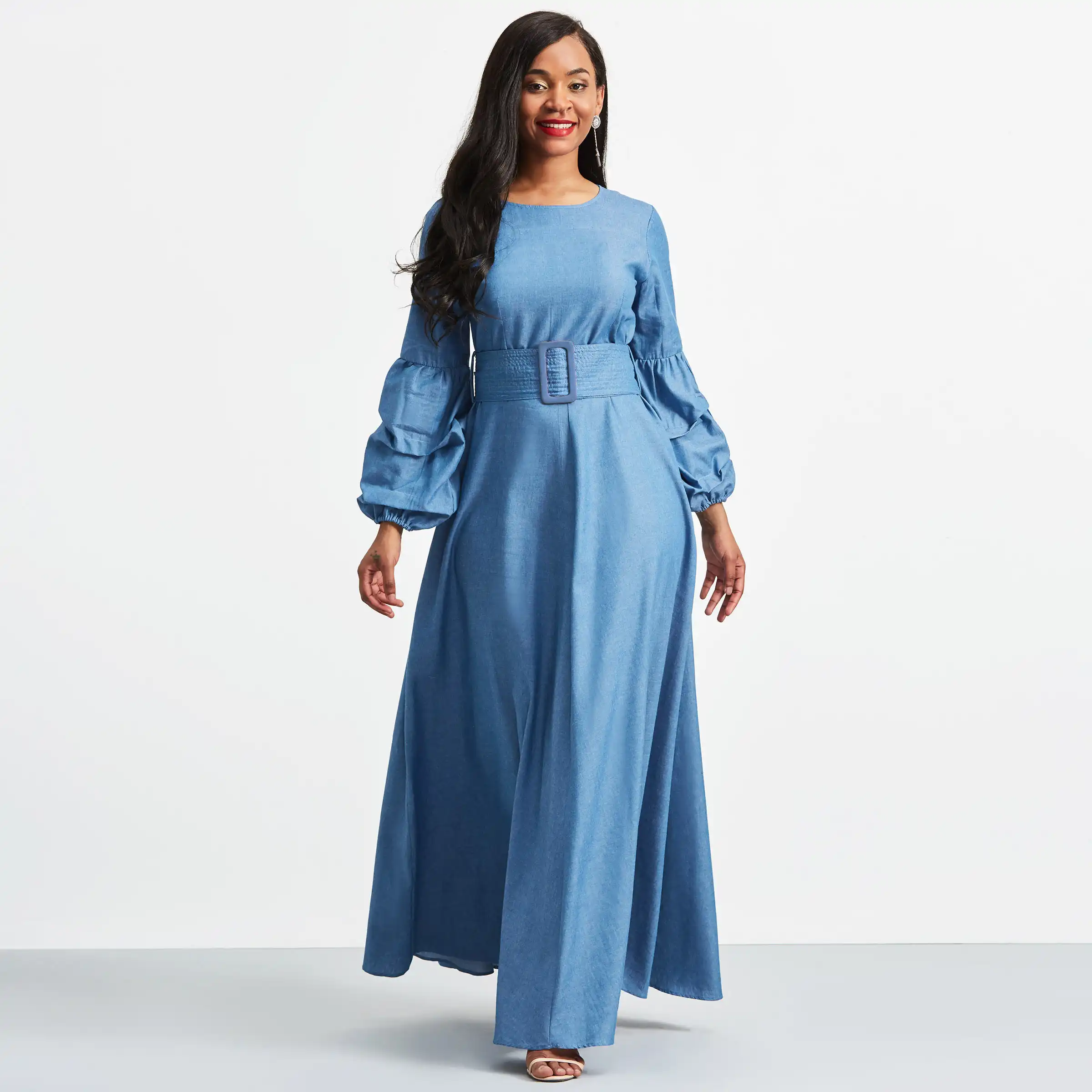 aliexpress long sleeve maxi dress