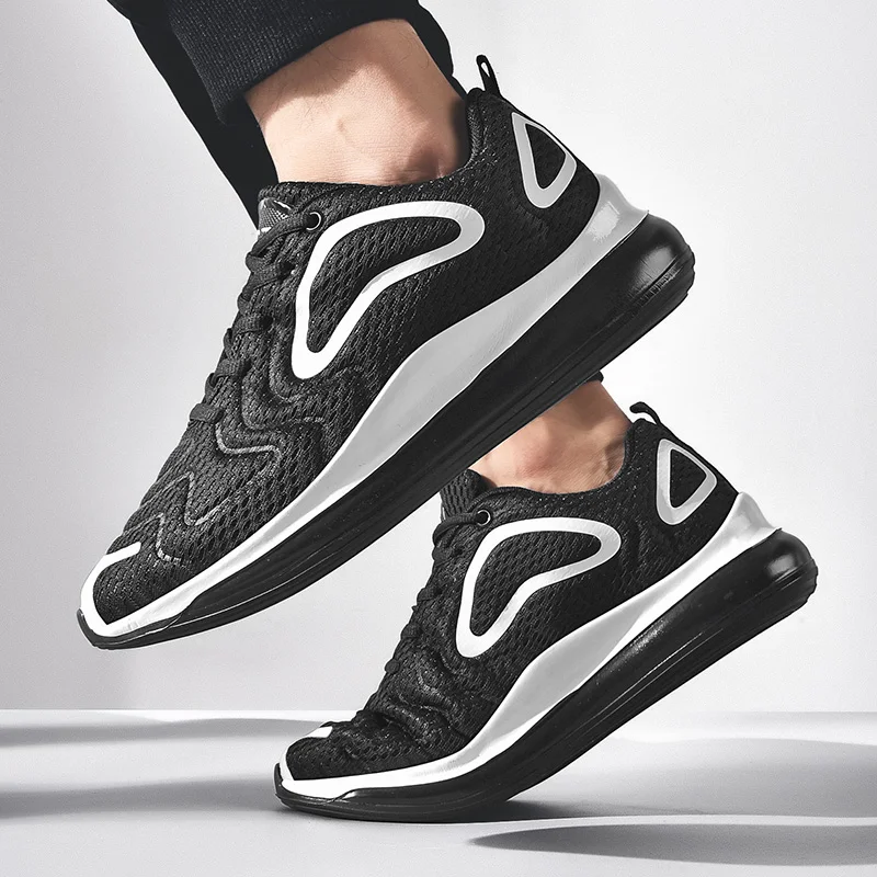 

Men's Casual Shoes Spring Sneakers Male Comfortable&Breathable Air Cushion Outdoor Walking Solid Lace-up Footwear Magic Basket