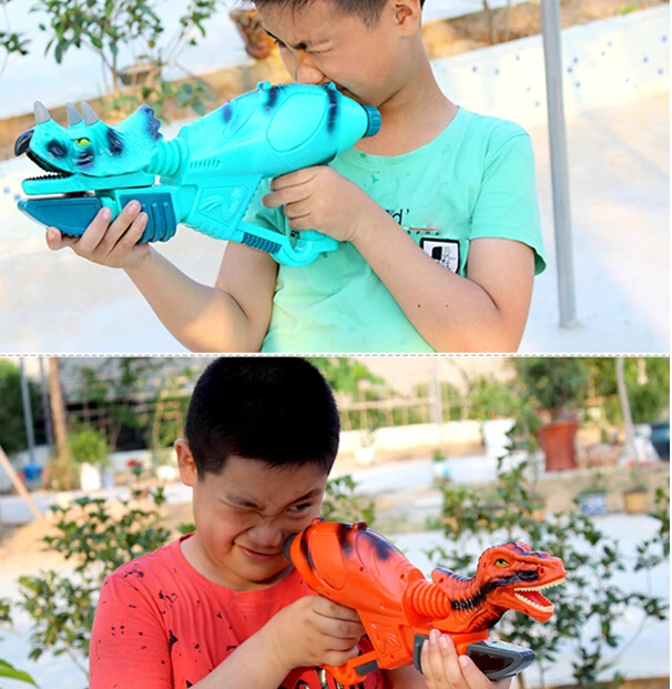 Summer Beach Holiday Fashion Dinosaur Pumping Water Gun Toy Kids Tyrannosaurus Trigger Fight Pool Squirt Toy Pistol Water Battle Summer Beach Holiday Fashion Dinosaur Pumping Water Gun Toy Kids Tyrannosaurus Trigger Fight Pool Squirt Toy Pistol Water Battle