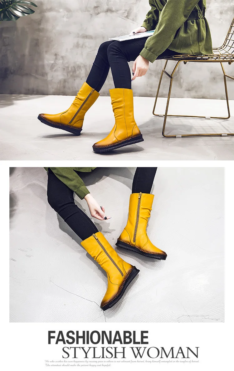 GKTINOO/ г., женские ботинки осенние кожаные ботинки ручной работы на плоской подошве в стиле ретро обувь на плоской подошве женские ботинки из натуральной кожи