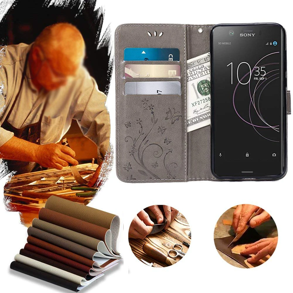 Butterfly Flower Patterned PU Leather Wallet Case Cover For Sony Xperia XZ2 XZ1 Z3 Mimi Z5 E5 XA Z3 Z5 Mini XA1 Phone Capa Coque (16)