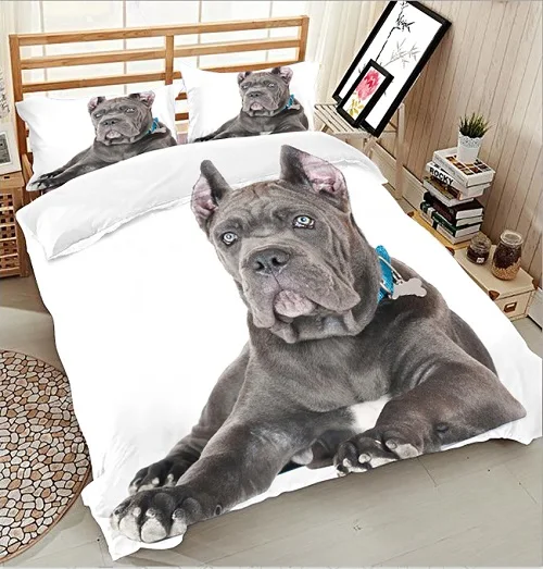 Juego de cama Fierce dog 3D постельный комплект для кровати, пододеяльник, набор для близнецов, полный комплект для кровати, Королевский размер, простыня с принтом - Цвет: 3d bedding set