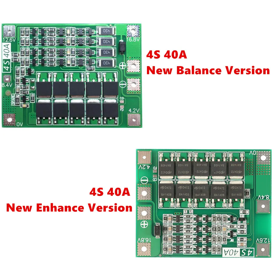 Сбалансированный/усиленная 4S 16 8 V 40A 18650 Зарядное устройство PCB плата защиты BMS