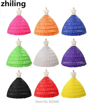

Newest Style Ball Gown Petticoat 6 Hoops Underskirt Bone Wedding Accessories Crinoline