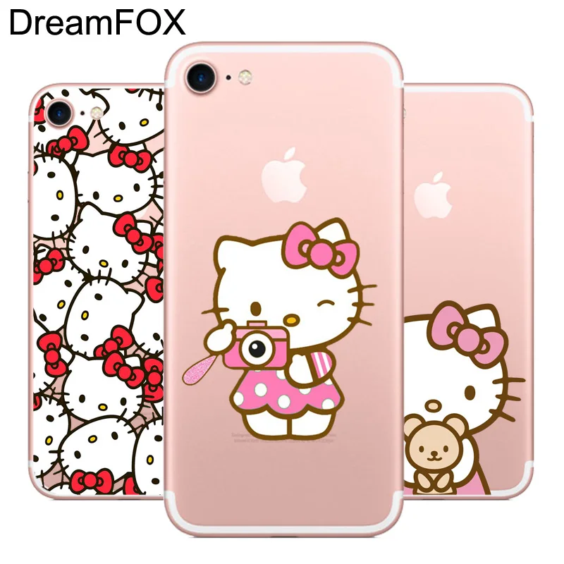 

DREAMFOX L534 Hello Kitty Soft TPU Silicone Case Cover For Apple iPhone XR XS Max 8 X 7 6 6S Plus 5 5S SE 5C 4 4S