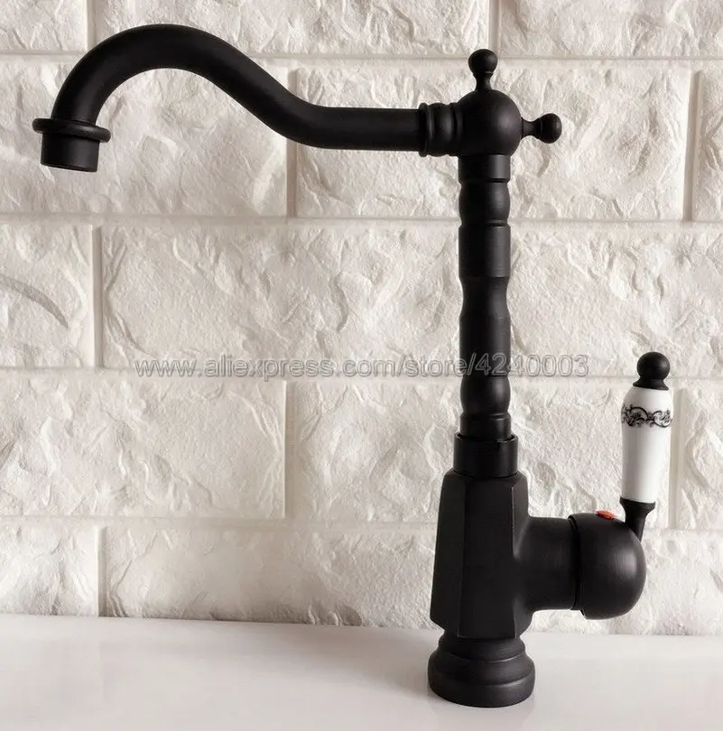 Kitchen Faucets Black Color Faucet Brass Swivel Spout Kitchen Faucet Single Handle Vessel Sink Mixer Tap Knf355 Kitchen Faucets Black Color Faucet Brass Swivel Spout Kitchen Faucet Single Handle Vessel Sink Mixer Tap Knf355