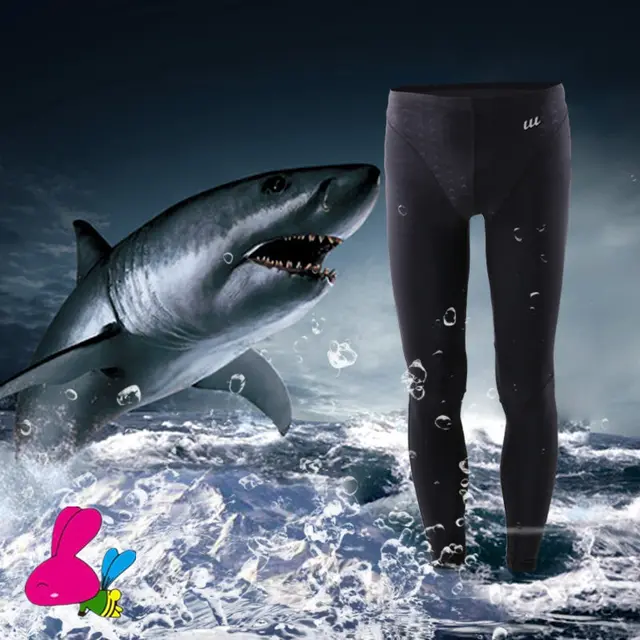 Men's professional shark skin swim trunks, fall winter Long swimming