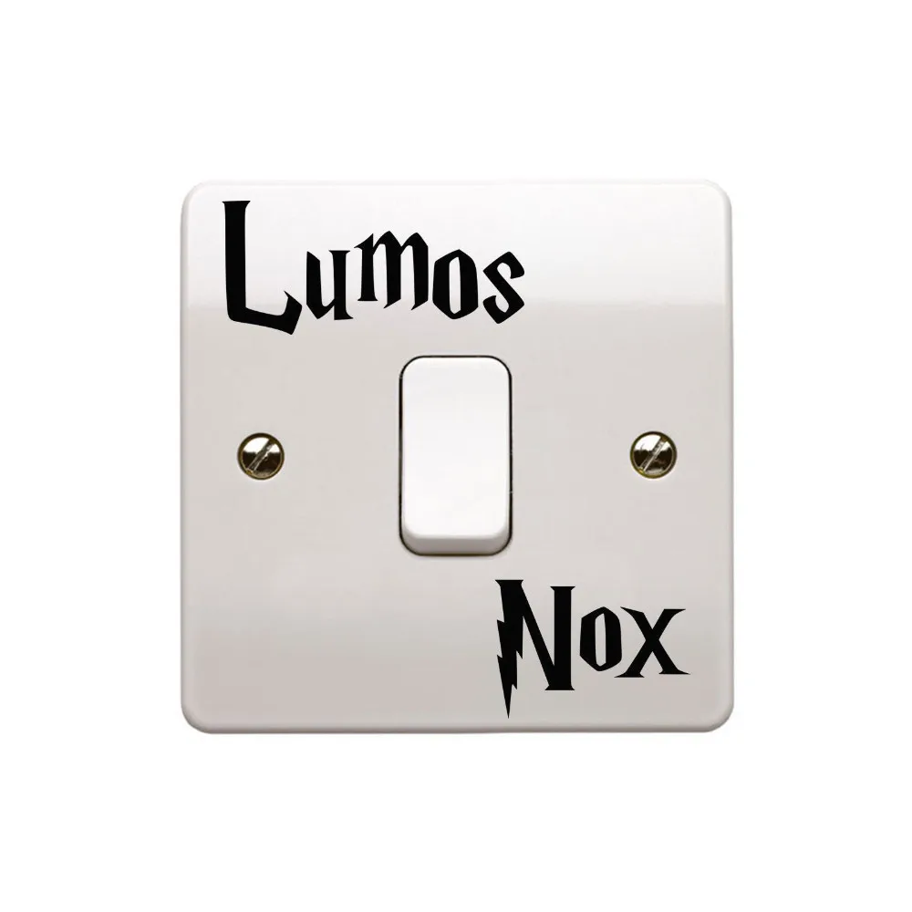 Креативные модные текстовые наклейки на выключатель Lumos Nox виниловый индивидуальный переключатель на стену с наклейками 3WS0002