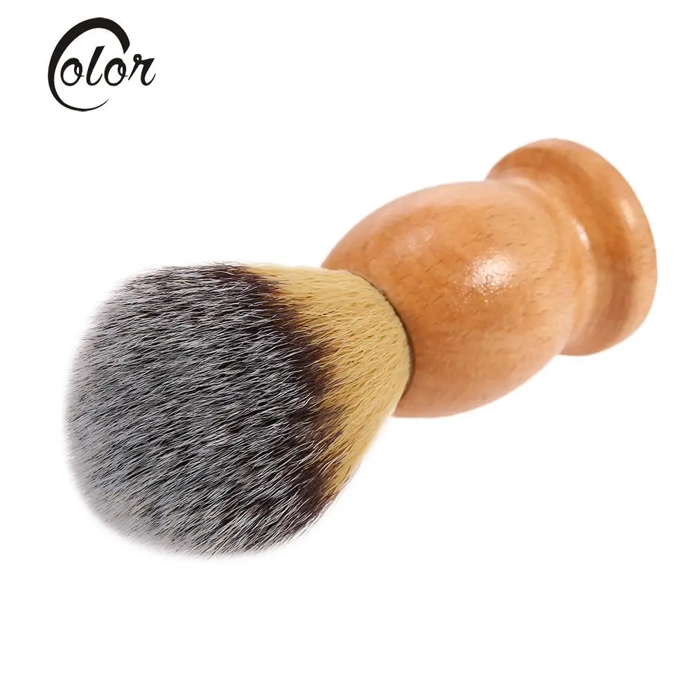 

Face Beard Cleaning Men's Shaving Brush Wood Handle Nylon Hair Facial Shaving Razor Brush Durable Superb Male Salon Barber Tool