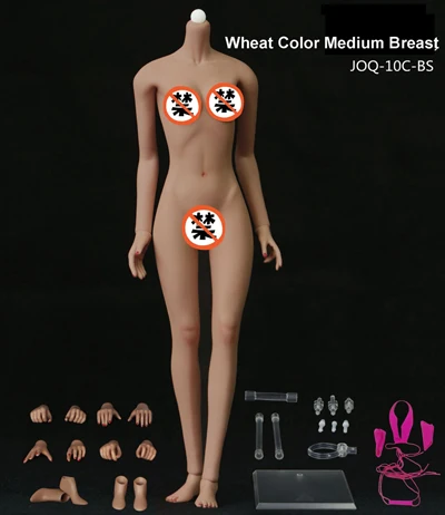 Jiaou Doll 1/6 масштаб Средний бюст женская фигурка тела 3,0 супер гибкий Бесшовный корпус узкое плечо для экшн-фигурок - Цвет: Wheat