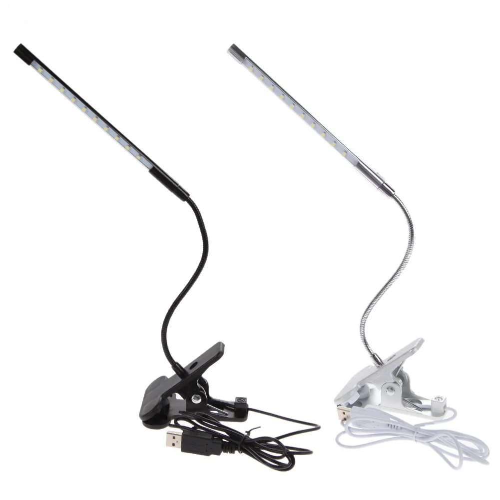  USB Smart LED Touch Dimmable Flexible USB Eye-care Reading light Adjustable LED Solid Clip Laptop B