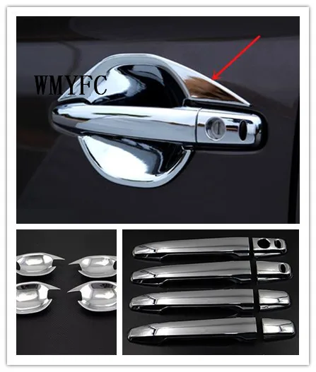

FIT FOR 2013 2014 2015 2016 2017 MITSUBISHI OUTLANDER CHROME DOOR HANDLE COVER + BOWL CUP CAP TRIM ACCESSORIES