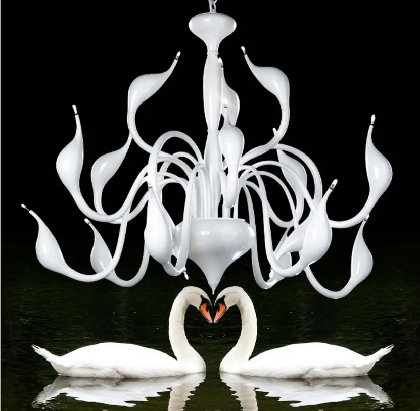 Lustres de Cristal Conduziu a Lâmpada do Teto Deco Vela Europeu Levou Cisne Decoração g4 Quarto Sala Modern Frete Grátis Art 2 Cheap Lustres