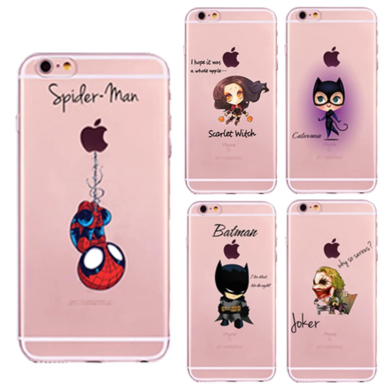 

Spiderman Iron Man The Avengers Phone cases For IPhone 6 6S Plus 7 8 Plus X 10 5 5s SE Super Hero Silicon Soft Back Cover Case