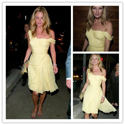 Kate moss yellow chiffon dress Clearance